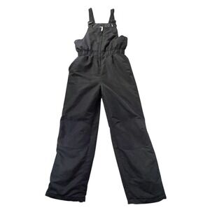 Faded Glory Womens Size XL/14-16 Black Bib Insulated Snow Coveralls
